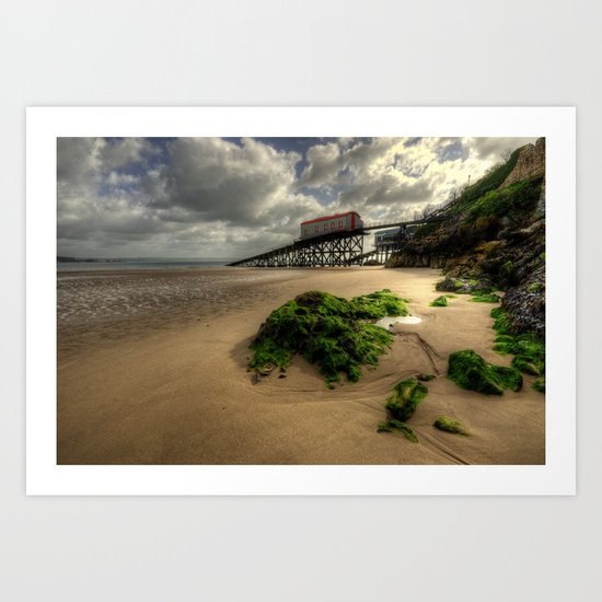 Lifeboat Ramp at Tenby Art Print