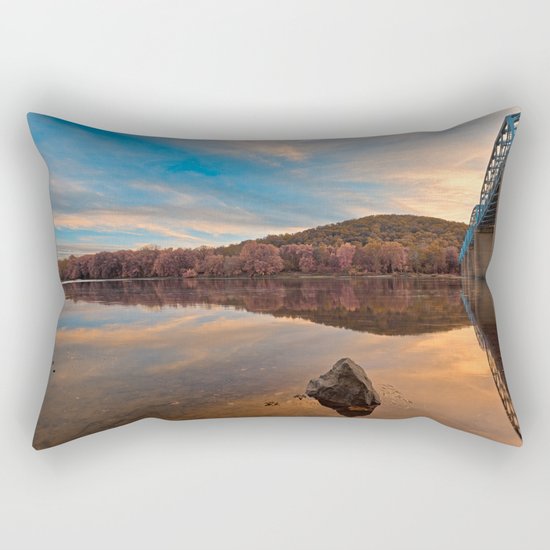 Point of Rocks Sunset - Pastel Fantasy Rectangular Pillow