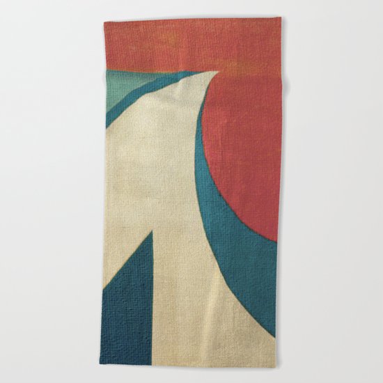 Sailing on Big Waves Beach Towel