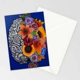 Flowery Brain Stationery Card