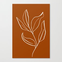 Minimalist Plant - Rust Canvas Print