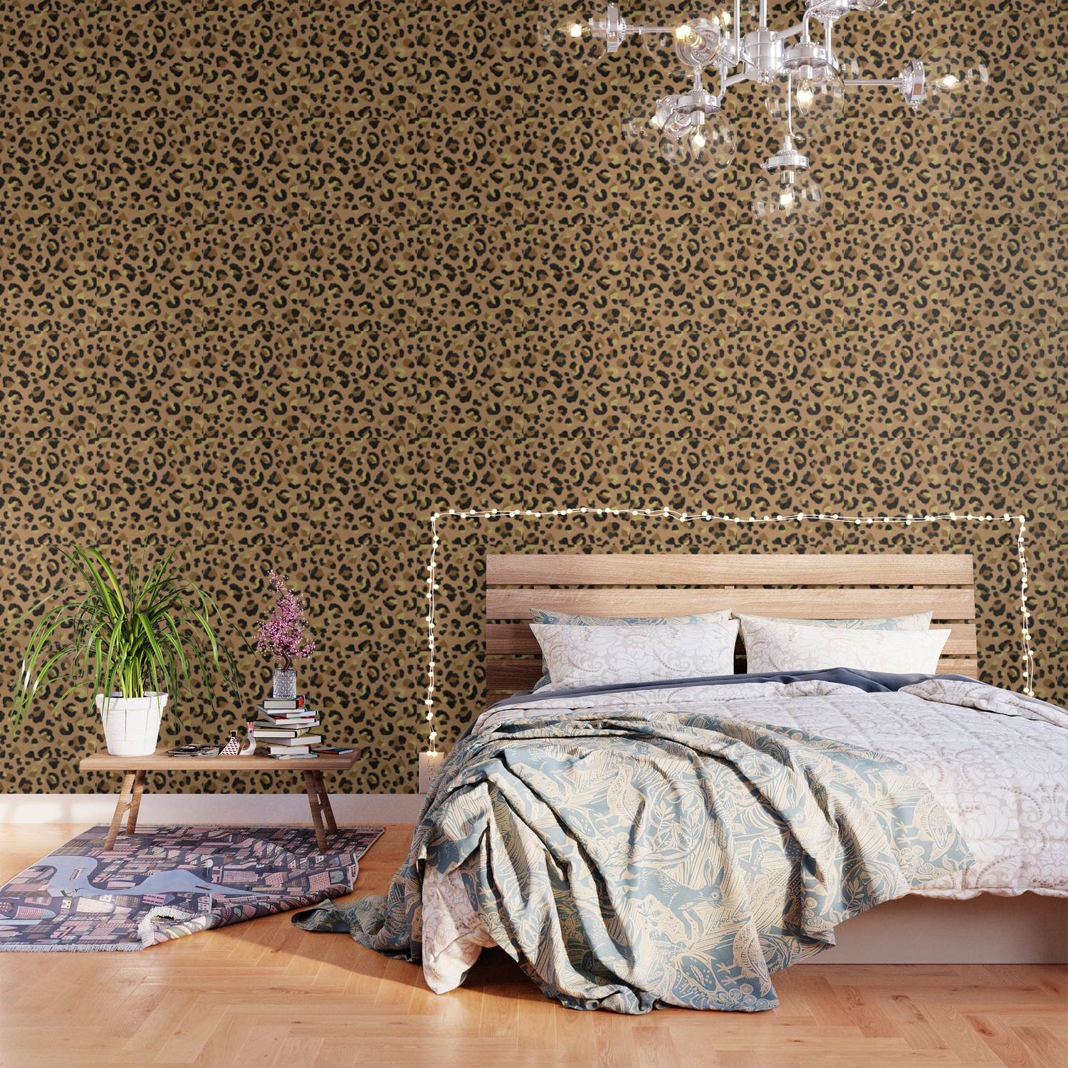 Leopard Print Neutral Gold Palette Wallpaper By Catcoq Society6