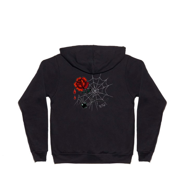Red rose best sale black hoodie