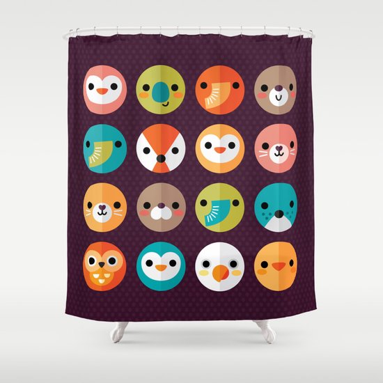 SMILEY FACES Shower Curtain