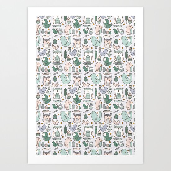 Little Birdies Art Print