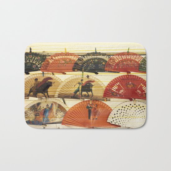 Spanish Scratched Fans Bath Mat