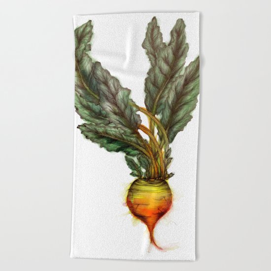 Rooted: The Golden Beet Beach Towel