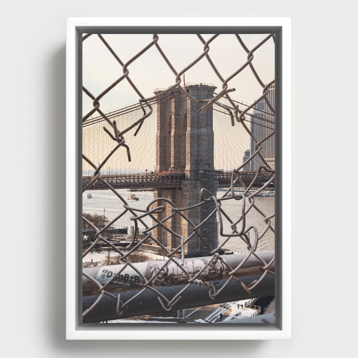 Brooklyn Bridge New York Framed Canvas