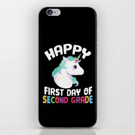 Happy First Day Of Second Grade Unicorn iPhone Skin