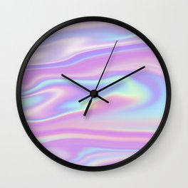Holographic Abstract  Wall Clock