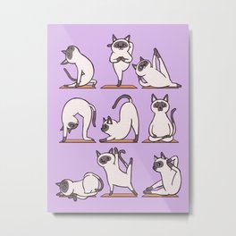 Siamese Cat Yoga Yogi Master Metal Print | Funnysiamesecat, Siamesecatlady, Siamesecatdad, Siamesecatmom, Siamesecat, Siamese, Siamesecatdesigns, Cutesiamesecat, Graphicdesign, Kitty 