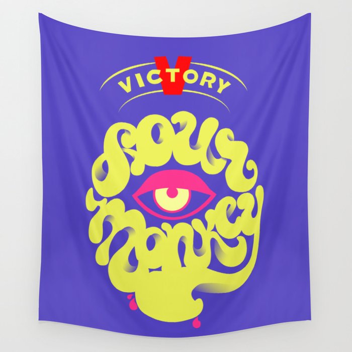 Sour Monkey Wall Tapestry