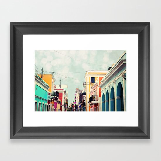 Colorful Buildings of Old San Juan, Puerto Rico Framed Art Print