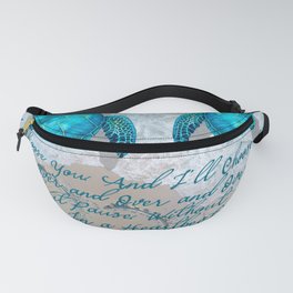 Sea Turtle Ocean Beach Couple's Love Quote Gift Fanny Pack