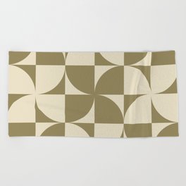 Retro Geometric Pinwheel Pattern 842 Beach Towel