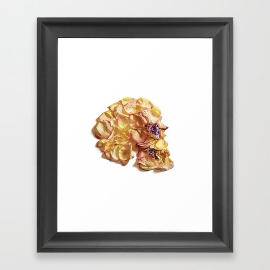 60. Flower Skull Framed Art Print