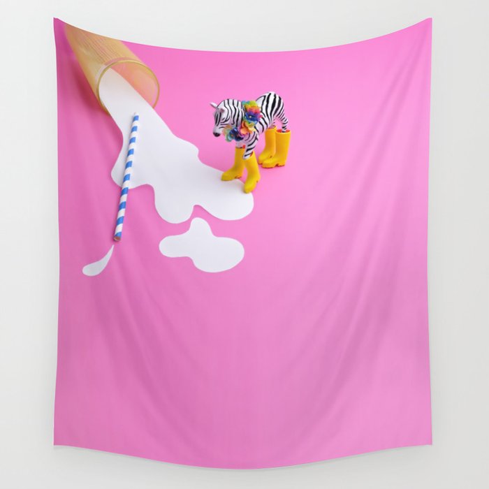 No use crying over spilled milk Wall Tapestry
