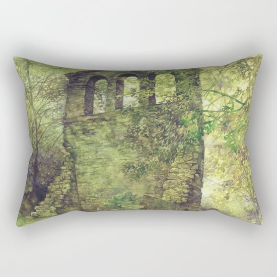 Ruins in the forest Rectangular Pillow