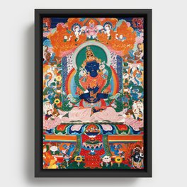 Buddhist Thangka Vajradhara Buddha Solitary 1600s Framed Canvas