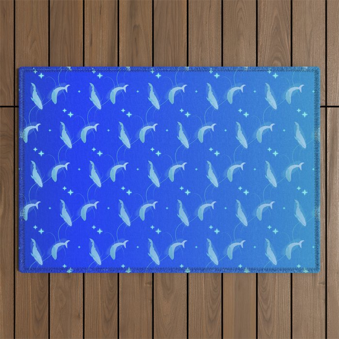 Space Whales - Star Sea Depths Outdoor Rug