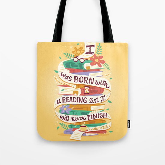 Reading list Tote Bag