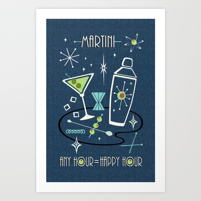 Martini Happy Hour ©studioxtine Art Print