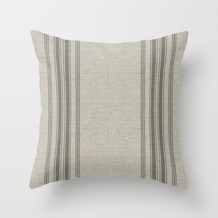 Farmhouse Linen Grey Rustic Grain Sack Texture Vintage Farmhouse