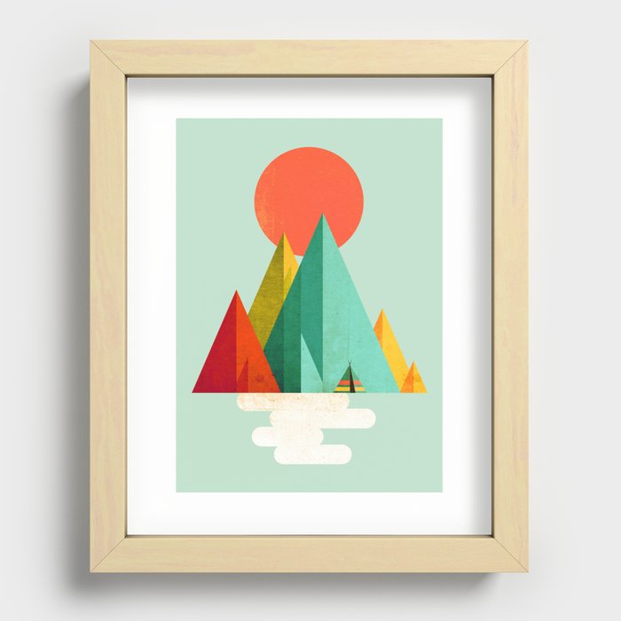 Little Geometric Tipi Recessed Framed Print