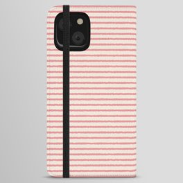 Texture - Blush Pink Stripes iPhone Wallet Case