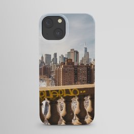 View of New York City | Manhattan Bridge | Travel Photography iPhone Case