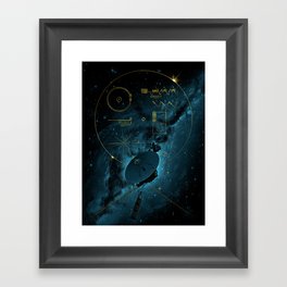 Voyager and the Golden Record - Space | Science | Sagan Framed Art Print