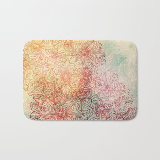 Flowery Field Bath Mat