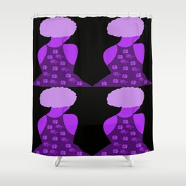 Woman At The Meadow Vintage Dark Style Pattern 47 Shower Curtain