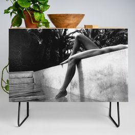 Dip your toes into the water, female form black and white photography - photographs Credenza