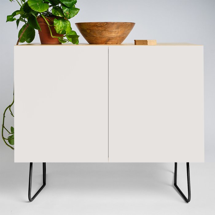Pale Delicate Gray - Grey Solid Color Pairs PPG Arctic Cotton PPG1002-2 - All One Single Shade Hue Credenza