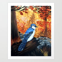 Blue Jay Life Art Print