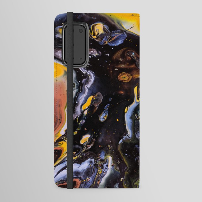 Black and yellow marble Android Wallet Case