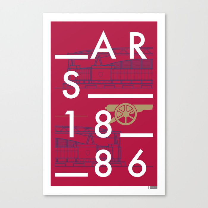 Emirates - Arsenal - Typoline Stadiums Canvas Print