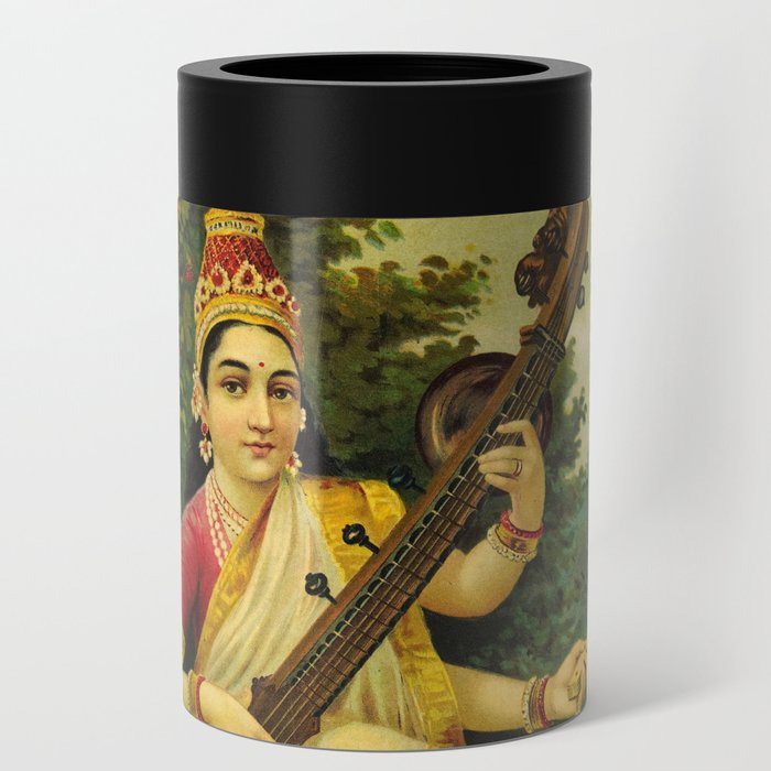 Saraswati, Goddess of Music by Raja Ravi Varma Can Cooler