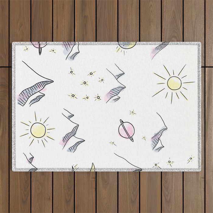Mountains & Moons Outdoor Rug