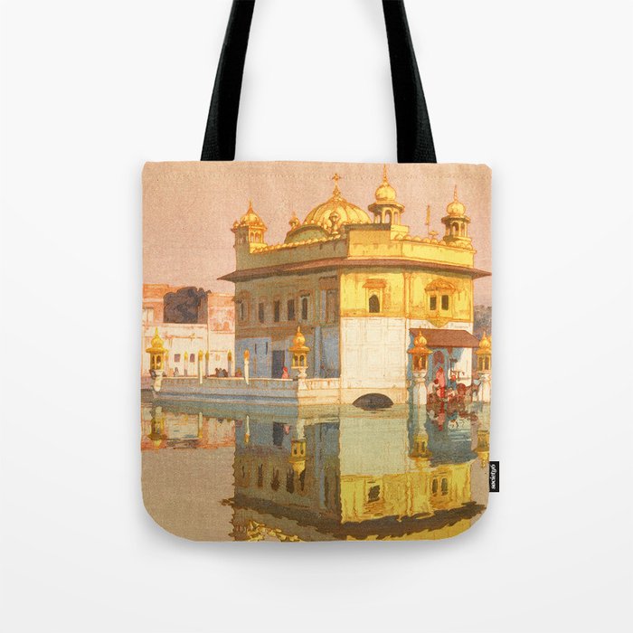Golden Temple in Amritsar(woodcut)_Hiroshi Yoshida Japanese printmaker(1876-1950) Tote Bag