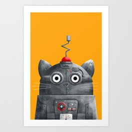 C.A.T. Cat Robot Art Print
