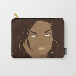 Zodiac: Illustration of Leo zodiac sign as a beautiful afro girl. Carry-All Pouch