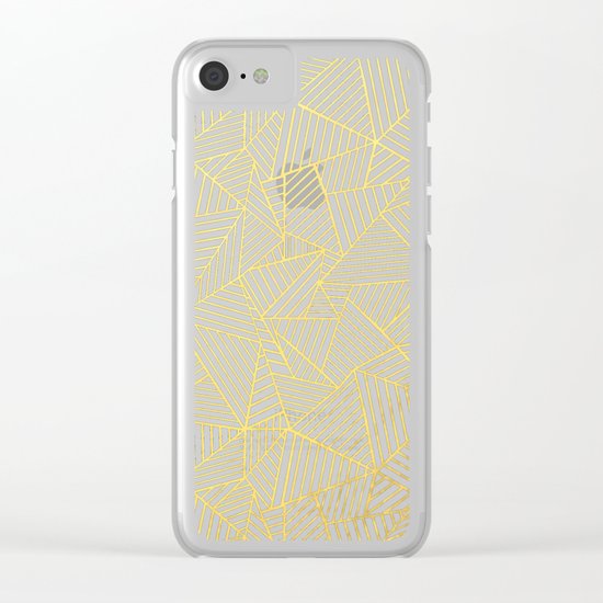 Ab 2 R Black and Gold Clear iPhone Case