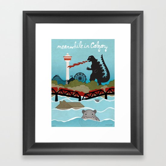 YYCFlood Framed Art Print