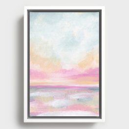 Peace, Love & Joy - Tropical Ocean Seascape Framed Canvas