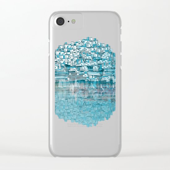 Turquoise Clear iPhone Case