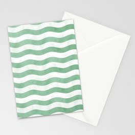 Mint waves Stationery Cards
