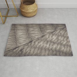 Decorative light brown fern Rug