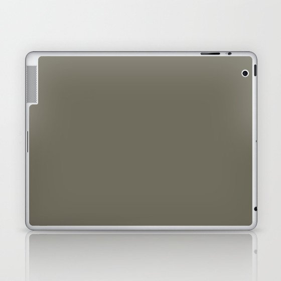 Dark Green Gray Solid Color Pairs PPG King's Court PPG1032-6 - All One Single Shade Hue Colour Laptop & iPad Skin